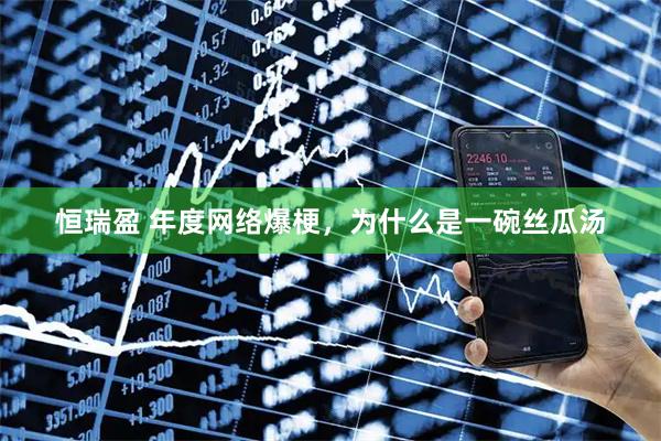 恒瑞盈 年度网络爆梗，为什么是一碗丝瓜汤