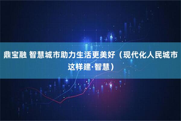 鼎宝融 智慧城市助力生活更美好（现代化人民城市这样建·智慧）