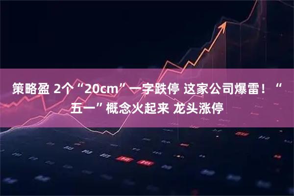 策略盈 2个“20cm”一字跌停 这家公司爆雷！“五一”概念火起来 龙头涨停